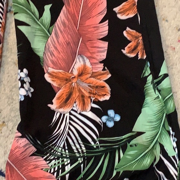 Tropical wide leg pants flowy - Picture 4 of 8